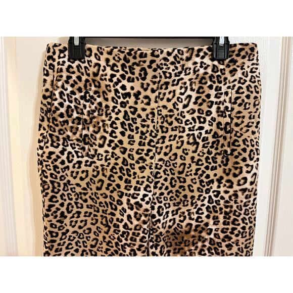 Chico’s Animal Print Ponte stretch so slimming Juliet Ankle Pant Size .5 S Sand - Picture 2 of 13